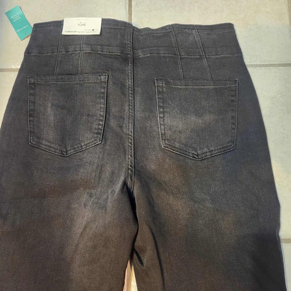 Maurices Black Wide Leg Flare Jeans - Picture 8 of 8